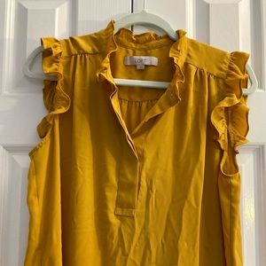 LOFT RUFFLED CHIC BLOUSE